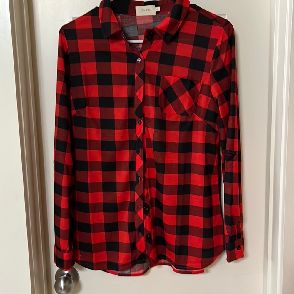 NWOT plaid blouse
